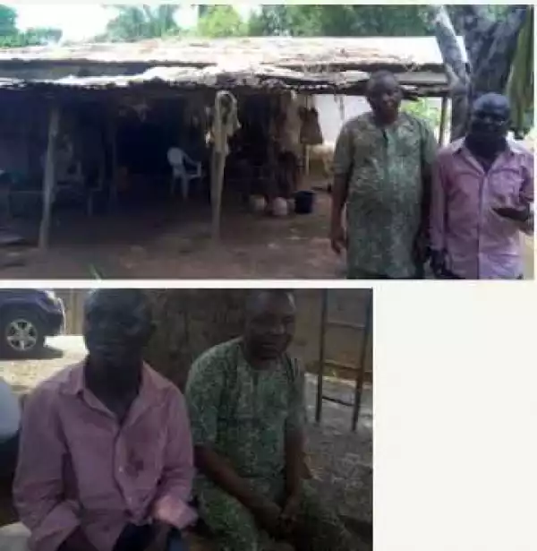 Two Fraudsters Busted at Their Shrine in Ogun State (Photos)
